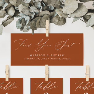 Modern Script Wedding Find Your Seat Header Card