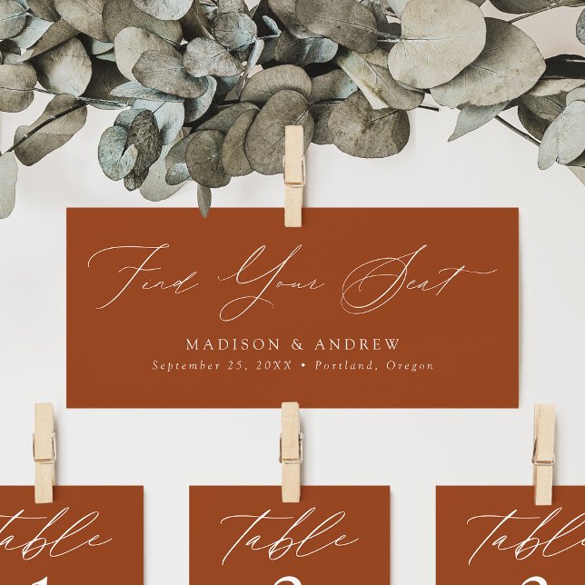 Modern Script Wedding Find Your Seat Header Card (Creator Uploaded)