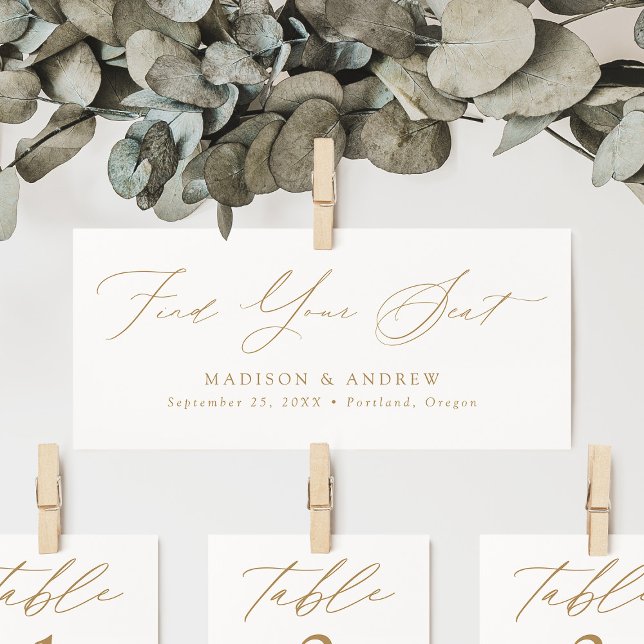 Modern Script Wedding Find Your Seat Header Card (Creator Uploaded)