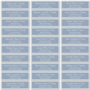 Modern Script Wedding Guest Names Address