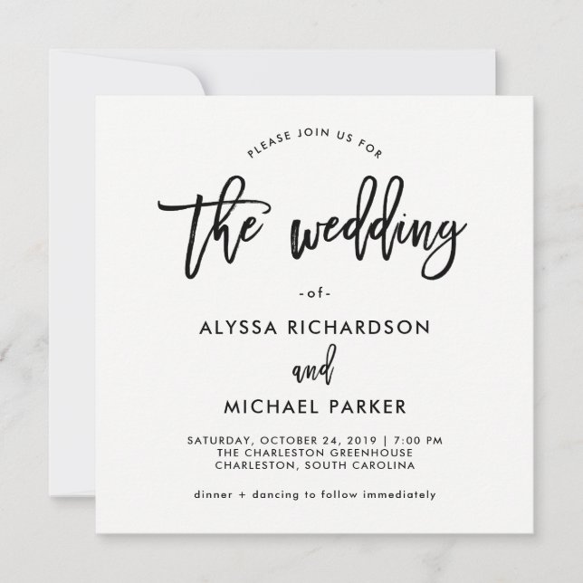 Modern Script | Wedding Invitation (Front)