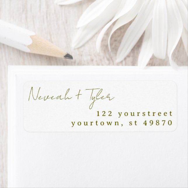 Modern Script Wedding Return Address Label (Insitu)