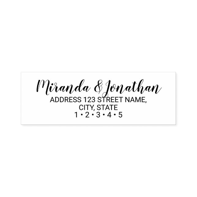 Modern Script Wedding Return Address Self-inking Stamp (Design)
