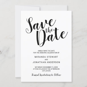 Modern Script Wedding Save The Date