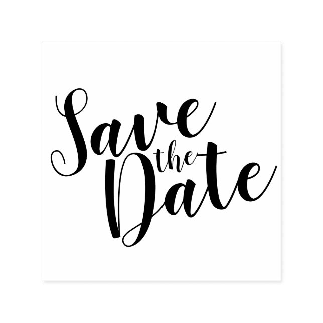 Modern Script Wedding Save the Date Self-inking Stamp (Design)