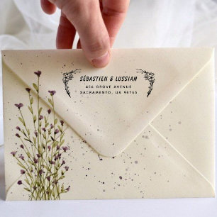  Modern Script Wedding Self-inking Stamp