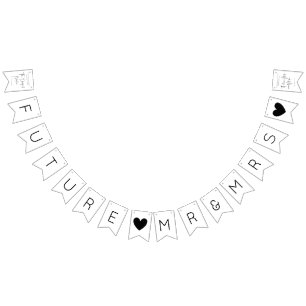 Modern Script Wedding Shower Bunting