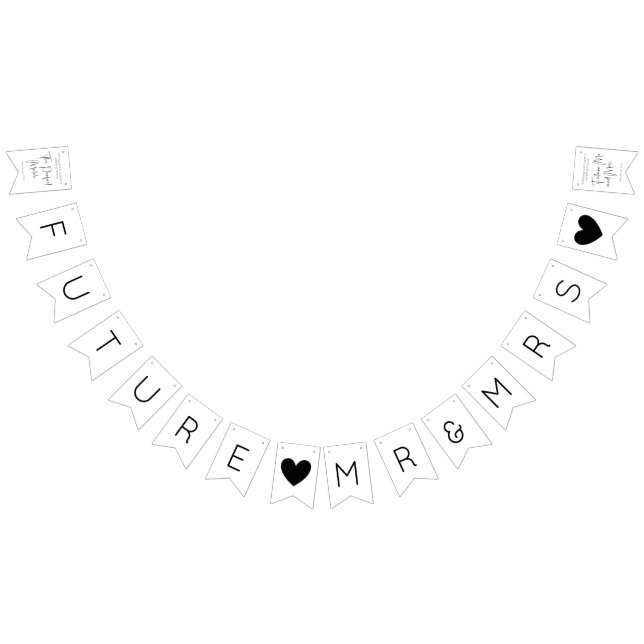 Modern Script Wedding Shower Bunting (All)