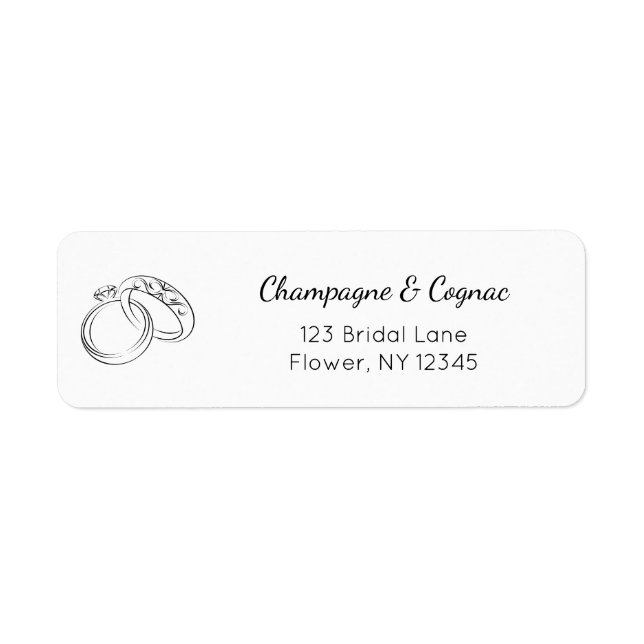 Modern Script Wedding Shower Return Address Label (Front)