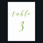 Modern script wedding table number card 3<br><div class="desc">Modern script wedding table number card number 3</div>