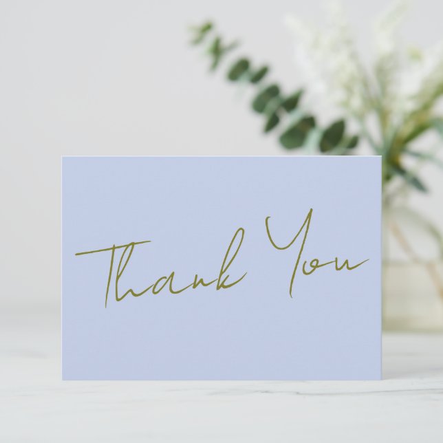Modern Script Wedding Thank You Card (Standing Front)