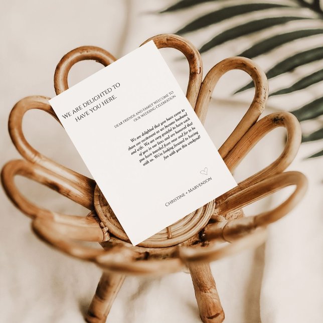 Modern script wedding welcomes & itinerary weekend invitation (Creator Uploaded)