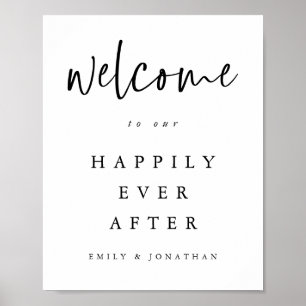 Modern Script Welcome to Wedding Any Colour Poster