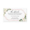 Modern Script White Floral Geometric Details Card