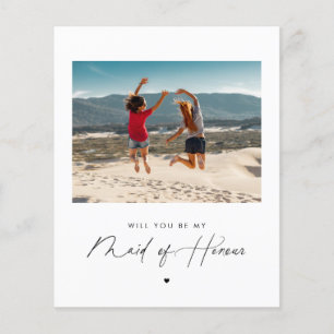 Modern Script Will You Be My Maid of Honour Photo
