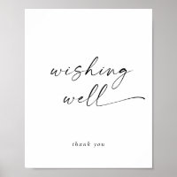 Modern Script Wishing Well Sign