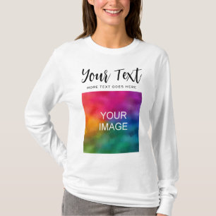 Modern Script Womens Best Long Sleeve Cute White T-Shirt