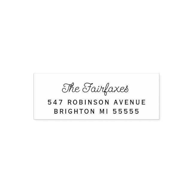 Modern Scripting Return Address  Self-inking Stamp (Design)