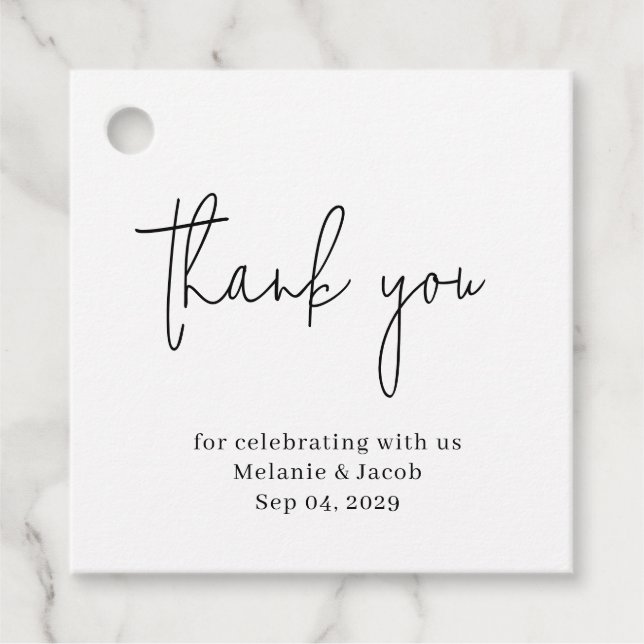 Modern Scripture Wedding   Favour Tags (Front)