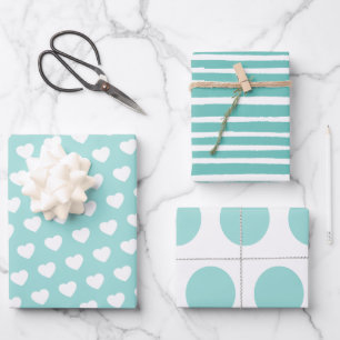 Modern Sea Foam Coloured Versatile Wrapping Paper Sheet