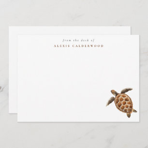 Modern Sea Turtle Personalised Card