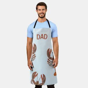 Modern Seafood Lobster Chef Trendy Dad Apron