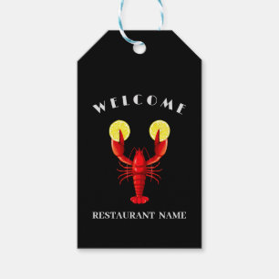 Modern seafood welcome Lobster Lime custom name Gift Tags