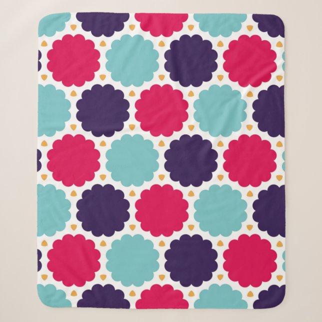  modern seamless colorful geometry cloud pattern,  sherpa blanket (Front)