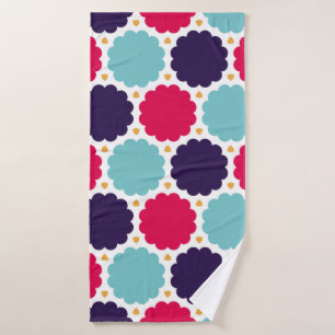 modern seamless colourful geometry cloud pattern, bath towel