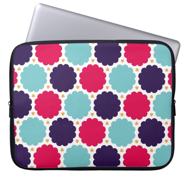  modern seamless colourful geometry cloud pattern, laptop sleeve (Front)