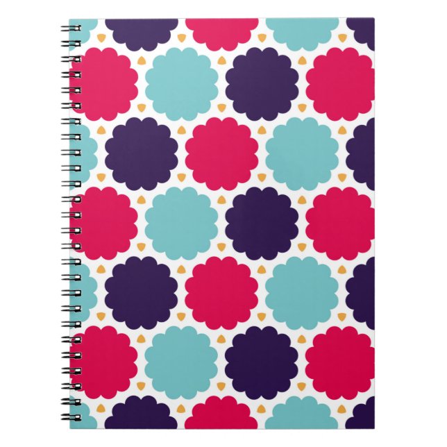  modern seamless colourful geometry cloud pattern, notebook (Front)