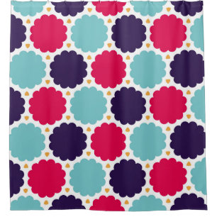  modern seamless colourful geometry cloud pattern, shower curtain