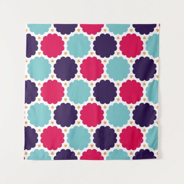 modern seamless colourful geometry cloud pattern, tapestry (Front)