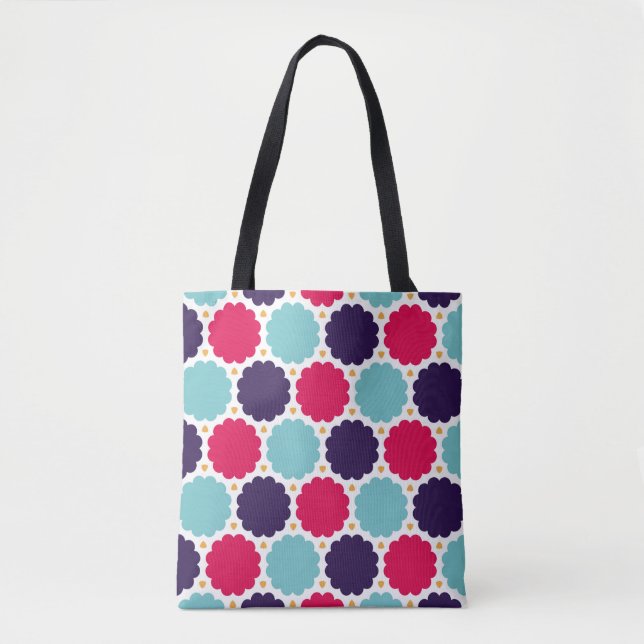  modern seamless colourful geometry cloud pattern, tote bag (Front)