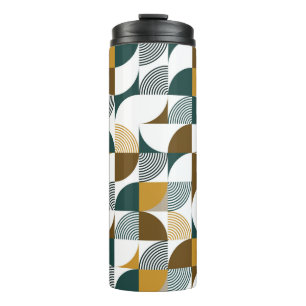 Modern seamless geometrical shape pattern thermal tumbler