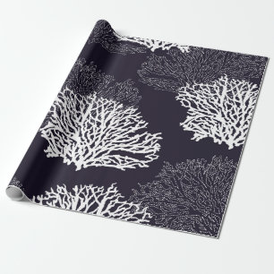 Modern seamless hand drawn coral pattern vintage i wrapping paper