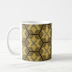 Modern seamless pattern, gold colour. Geometric B Coffee Mug