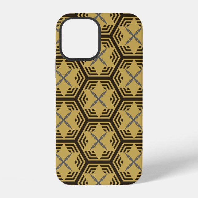 Modern seamless pattern,  gold colour. Geometric B iPhone Case (Back)
