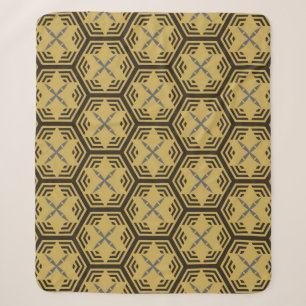 Modern seamless pattern,  gold colour. Geometric B Sherpa Blanket