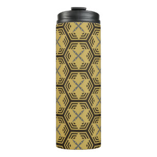Modern seamless pattern,  gold colour. Geometric B Thermal Tumbler