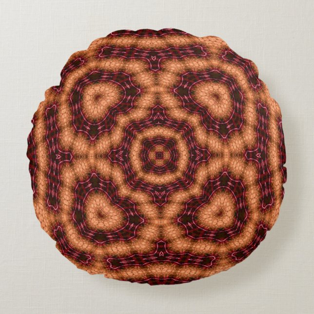 Modern seamless wallpaper tiles patternabstract,an round cushion (Front)
