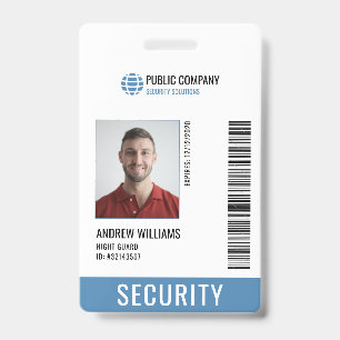 Modern Security Company Guard ID Badge