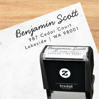 Modern Self-Inking Mailing Address Stamp