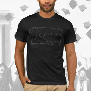 Modern Senior 2025 Script Blackout T-Shirt