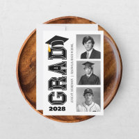 Modern Senior Baseball Player Photo Graduation