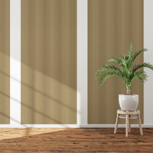 Modern Sepia Stripe Peel and Stick Wallpaper