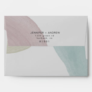 Modern Serenity Pre-Addressed Wedding Envelope