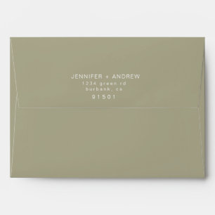 Modern Serenity Pre-Addressed Wedding Envelope