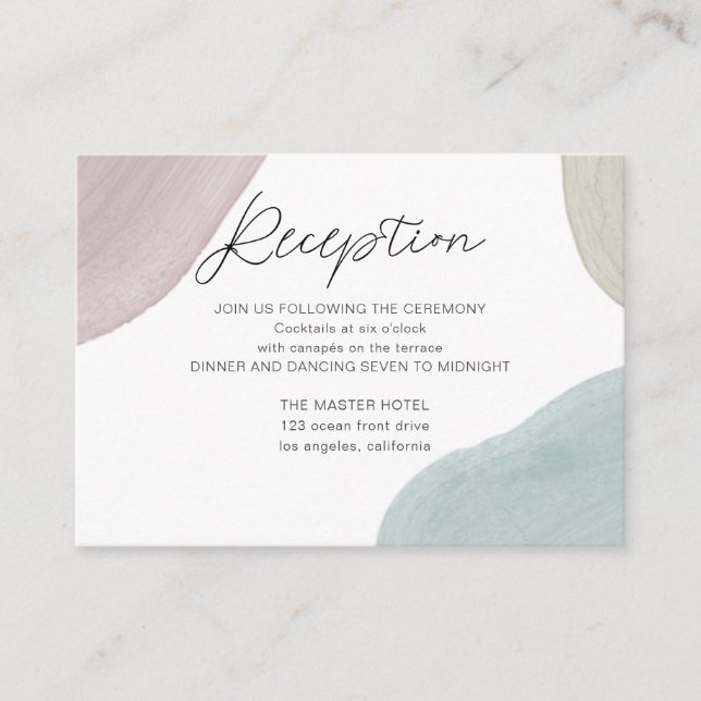 Modern Serenity Reception Enclosure Card (Front)