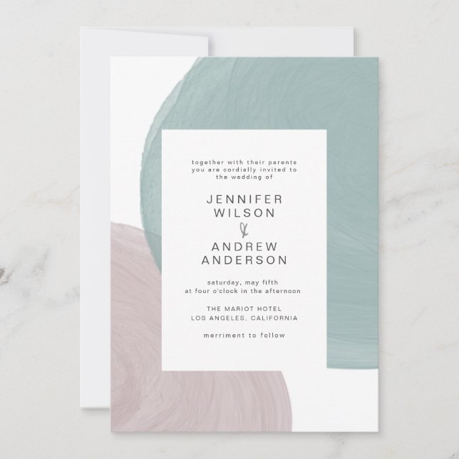 Modern Serenity | Wedding Invitation (Front)